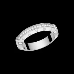 Anello, oro bianco 18k, diamanti