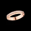 Anello, oro rosso 18k, diamanti