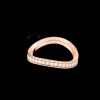 Anello, oro rosso 18k, diamanti