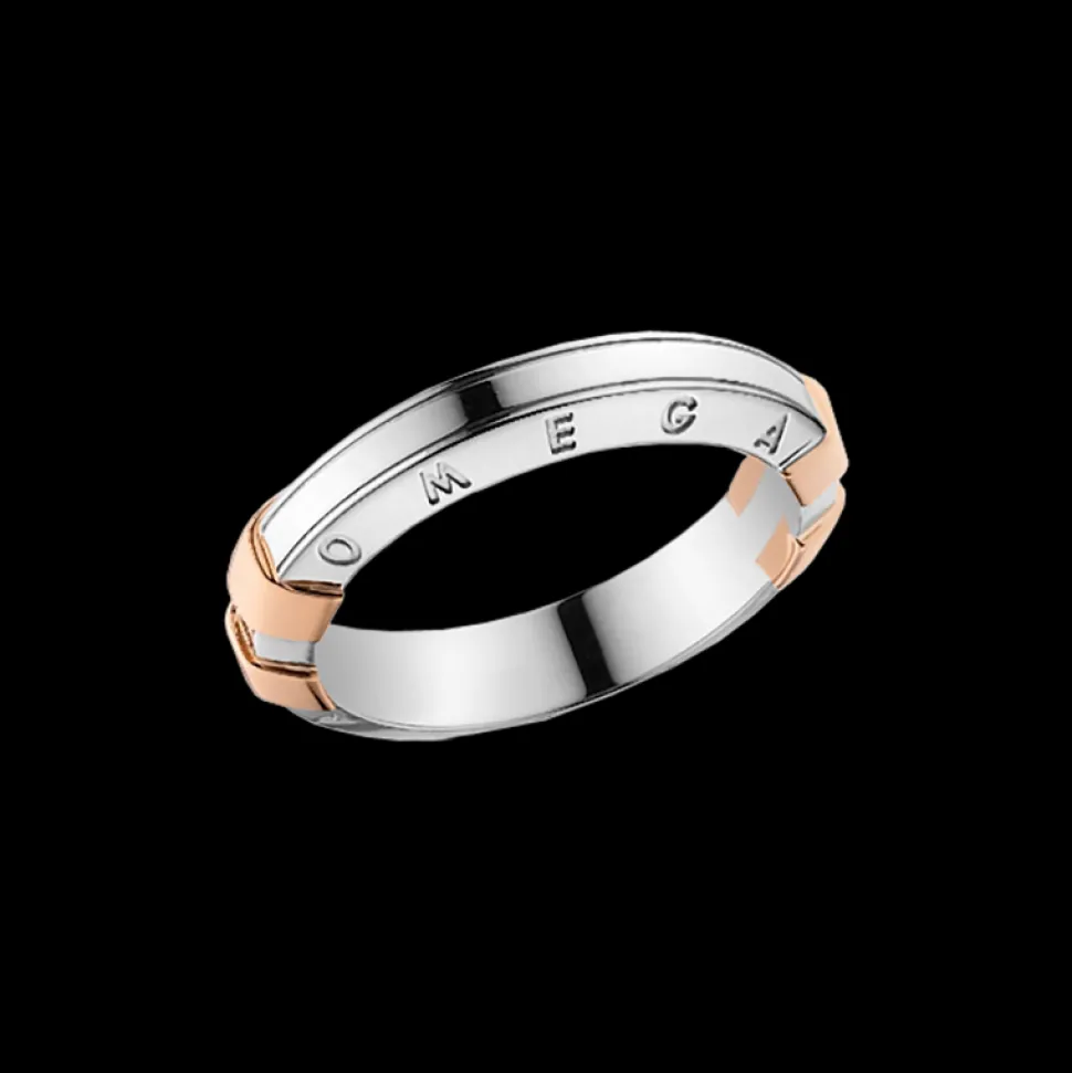 Anello, oro rosso 18k, oro bianco 18k