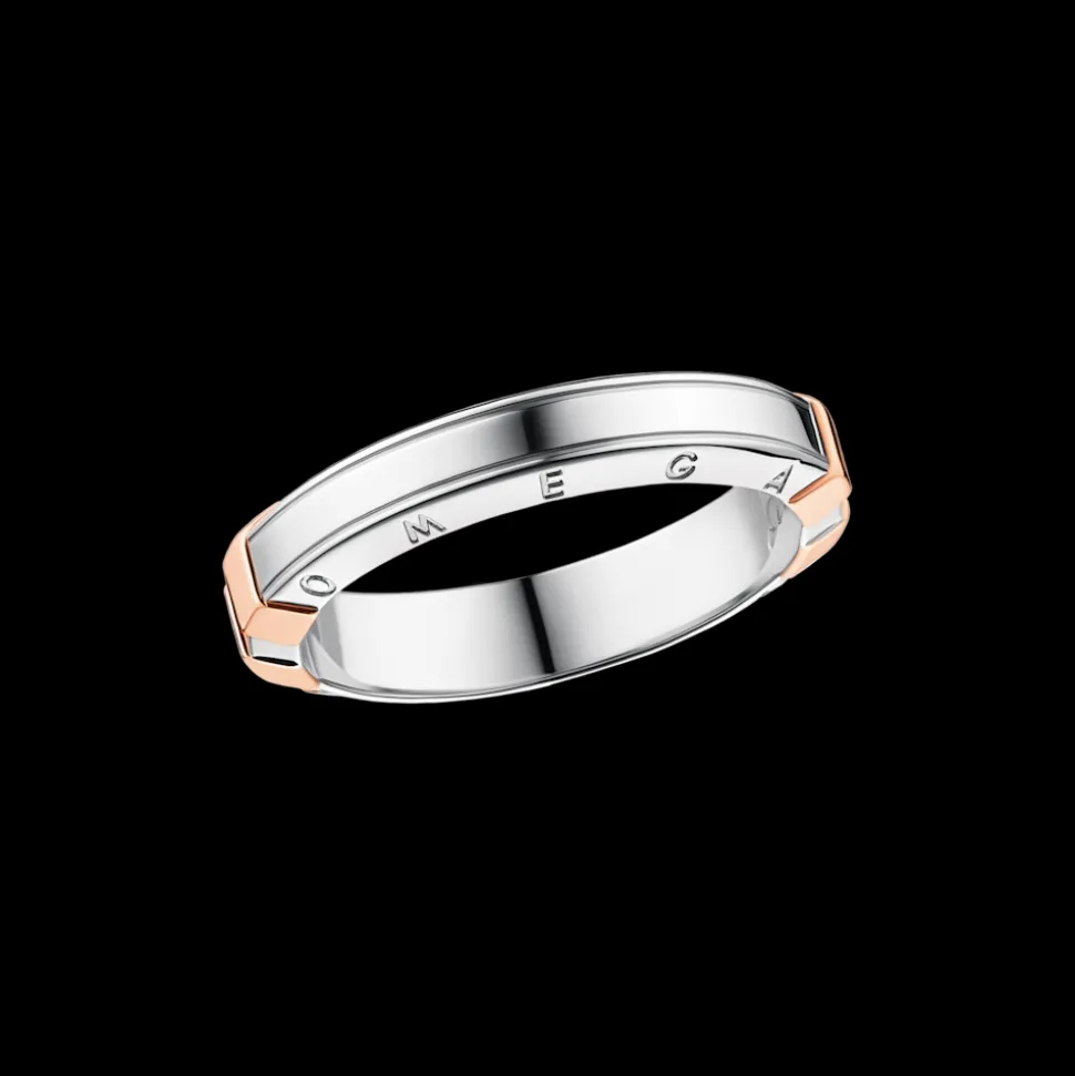 Anello, oro rosso 18k, oro bianco 18k
