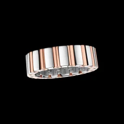 Anello, oro rosso 18k, oro bianco 18k