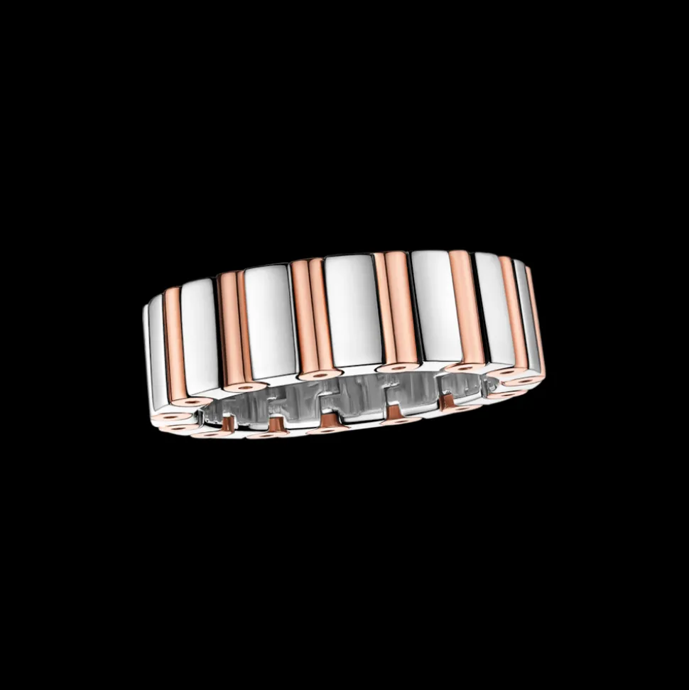 Anello, oro rosso 18k, oro bianco 18k