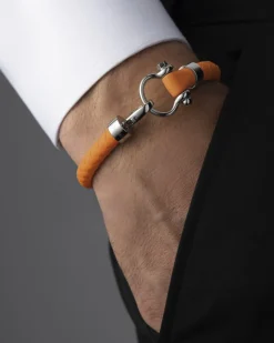 Bracciale, caucciù, acciaio inossidabile