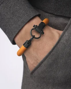 Bracciale, caucciù, acciaio inossidabile
