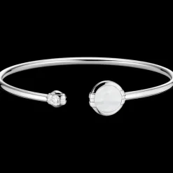 Bracciale, oro bianco 18k, diamanti, madreperla