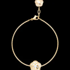 Bracciale, oro giallo 18k, madreperla