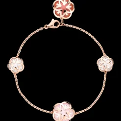 Bracciale, oro rosso 18k, corniola, madreperla, opale