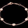 Bracciale, oro rosso 18k, diamanti