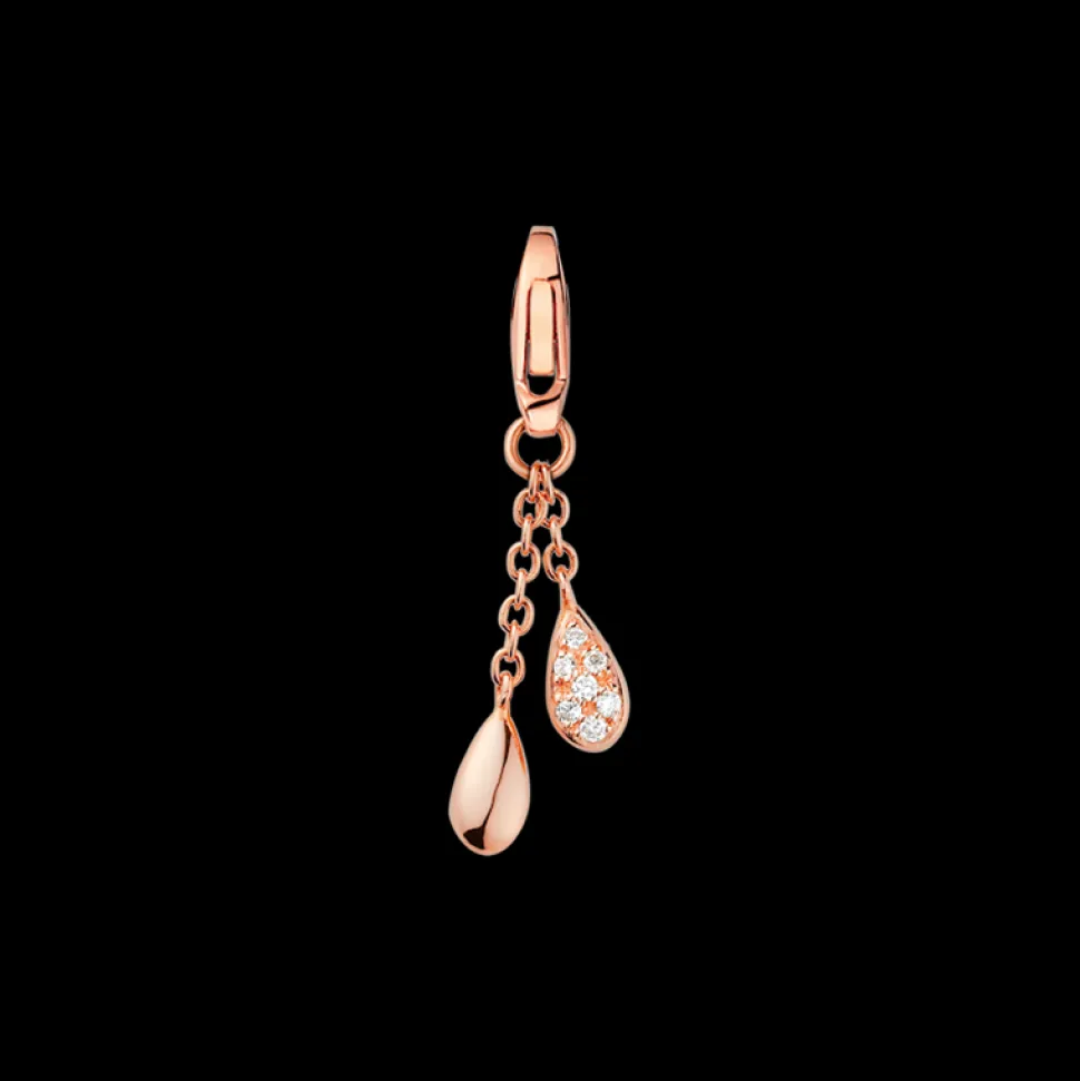 Charm, oro rosso 18k, diamanti