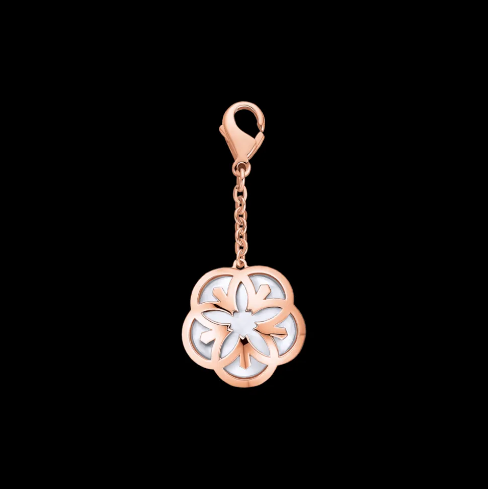 Charm, oro rosso 18k, madreperla