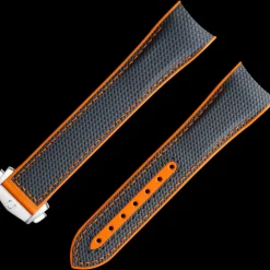 Cinturino grigio in caucciù con fibbia déployante per il Seamaster Planet Ocean 600M