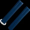 Cinturino in caucciù blu con fibbia déployante per il Seamaster Diver 300M