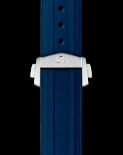 Cinturino in caucciù blu con fibbia déployante per il Seamaster Diver 300M