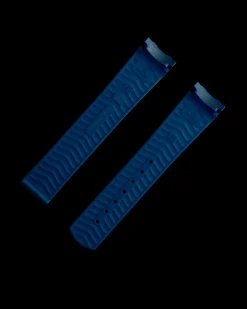 Cinturino in caucciù blu con fibbia déployante per il Seamaster Diver 300M