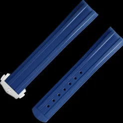 Cinturino in caucciù blu con fibbia déployante per il Seamaster Diver 300M