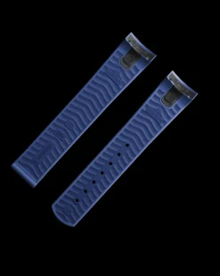 Cinturino in caucciù blu con fibbia déployante per il Seamaster Diver 300M