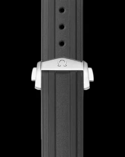 Cinturino in caucciù grigio con fibbia déployante per il Seamaster Diver 300M