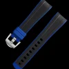 Cinturino in caucciù nero con fibbia ad ardiglione per il Seamaster Planet Ocean Ultra Deep