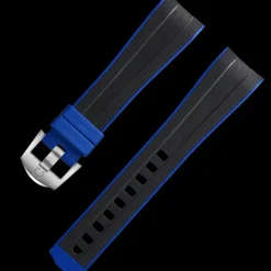 Cinturino in caucciù nero con fibbia ad ardiglione per il Seamaster Planet Ocean Ultra Deep