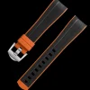 Cinturino in caucciù nero con fibbia ad ardiglione per il Seamaster Planet Ocean Ultra Deep