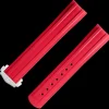 Cinturino in caucciù rosso con fibbia déployante per il Seamaster Diver 300M