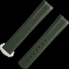 Cinturino in caucciù verde con fibbia déployante per il Seamaster Diver 300M