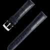 Cinturino in pelle di alligatore blu scuro con fibbia ad ardiglione
