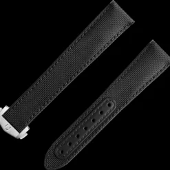 Cinturino in tessuto nero con fibbia déployante per lo Speedmaster Moonwatch