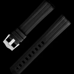 Cinturino nero in caucciù con fibbia ad ardiglione per il Seamaster Diver 300M