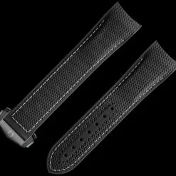 Cinturino nero in caucciù con fibbia déployante per il Seamaster Planet Ocean 600M