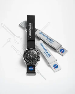Cinturino Speedmaster Moonwatch VELCRO® grigio 2 pezzi