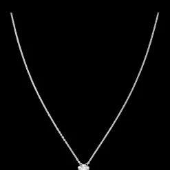 Collier, oro bianco 18k, diamanti