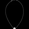 Collier, oro bianco 18k, madreperla
