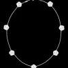 Collier, oro bianco 18k, madreperla