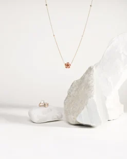 Collier, oro rosso 18k, corniola
