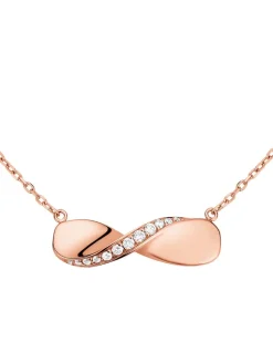 Collier, oro rosso 18k, diamanti