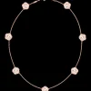 Collier, oro rosso 18k, madreperla