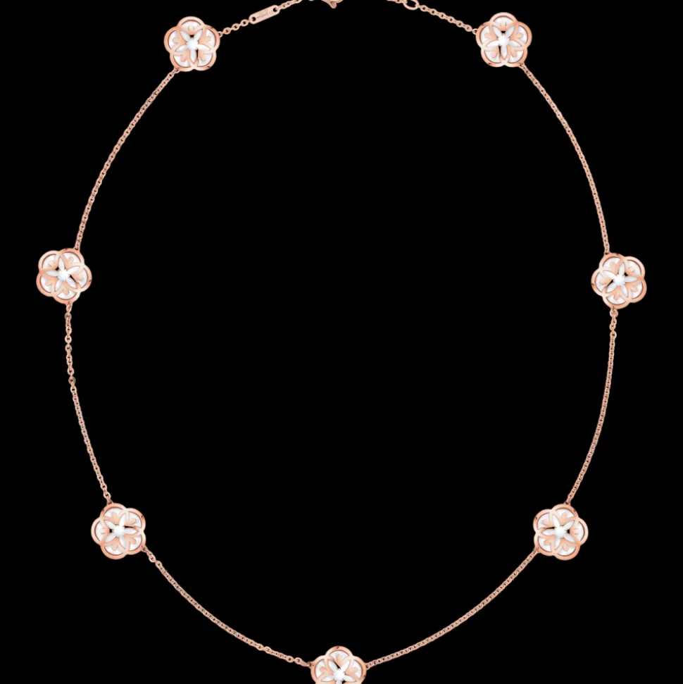Collier, oro rosso 18k, madreperla