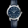 34 mm, acciaio su cinturino di pelle
