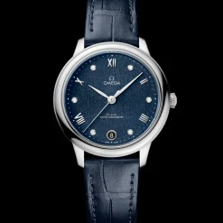 34 mm, acciaio su cinturino di pelle