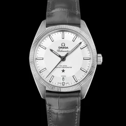 39 mm, acciaio su cinturino di pelle