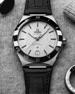 41 mm, acciaio su cinturino di pelle