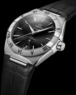 39 mm, acciaio su cinturino di pelle