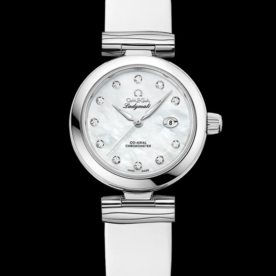 34 mm, acciaio su cinturino di pelle