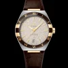 41 mm, acciaio‑oro giallo su cinturino di pelle