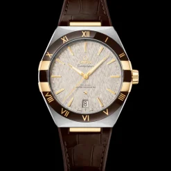 41 mm, acciaio‑oro giallo su cinturino di pelle