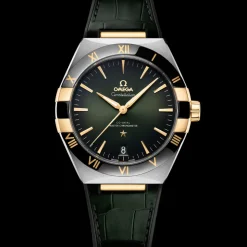 41 mm, acciaio‑oro giallo su cinturino di pelle