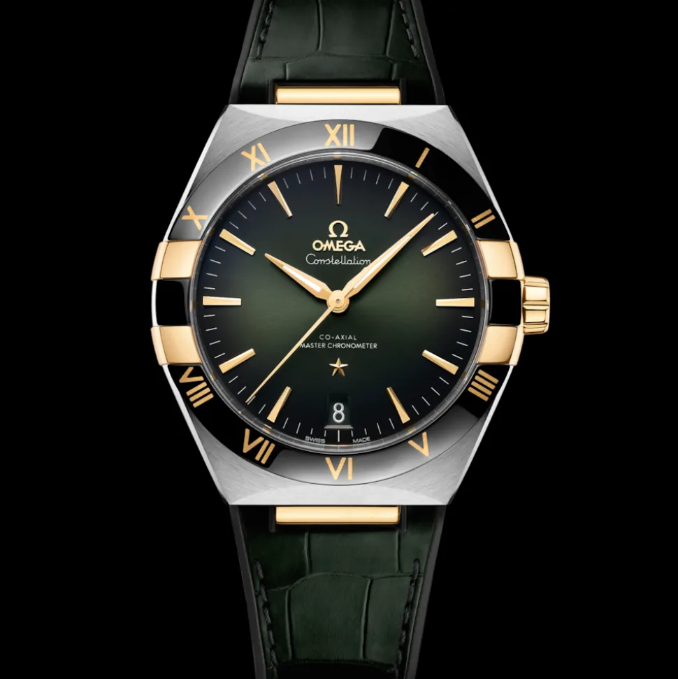 41 mm, acciaio‑oro giallo su cinturino di pelle
