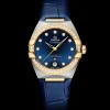 36 mm, acciaio‑oro giallo su cinturino di pelle